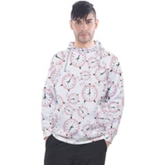 Illustration Background Pattern Texture Clock Men s Pullover Hoodie by Wegoenart