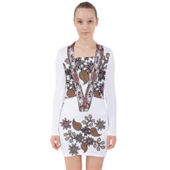 Im Fourth Dimension Colour 58 V-neck Bodycon Long Sleeve Dress by imanmulyana
