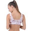 Pig Cartoon Background Pattern Front Tie Bikini Top View2
