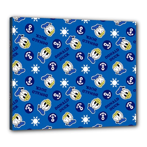 Illustration Duck Cartoon Background Canvas 24  X 20  (stretched) by Sudhe