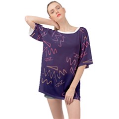 Background Abstract Pattern Design Oversized Chiffon Top by Wegoenart