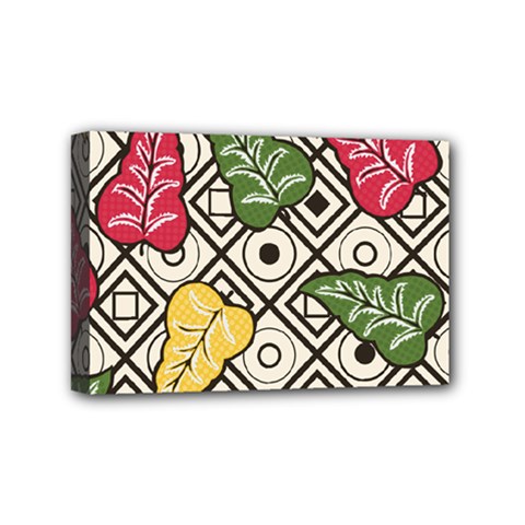 Vectoe Leaves Foliage Batik Seamless Pattern Mini Canvas 6  X 4  (stretched) by Wegoenart