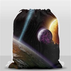 Planets In Space Drawstring Bag (small) by Sapixe