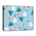 Christmas Sweets Snowman Background Canvas 14  x 11  (Stretched) View1