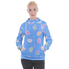 Illustration Seashell Clam Pattern Art Design Women s Hooded Pullover by danenraven