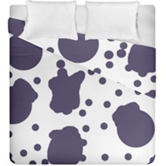 Illustration Cow Pattern Texture Cloth Dot Animal Duvet Cover Double Side (king Size) by danenraven