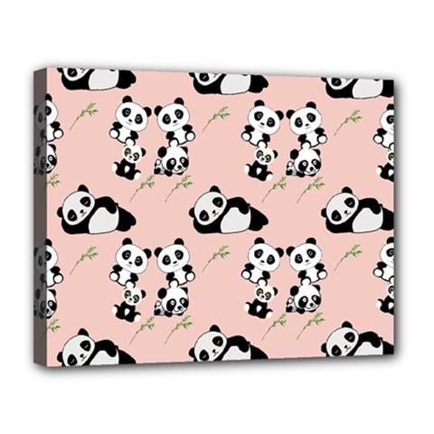 Pattern Panda Bear Canvas 14  X 11  (stretched) by danenraven