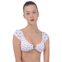 Small Cute Hearts Cap Sleeve Ring Bikini Top by ConteMonfrey