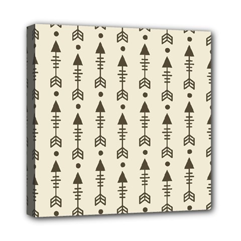 Black And Grey Arrows Mini Canvas 8  X 8  (stretched) by ConteMonfrey