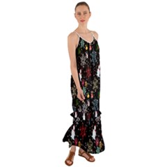 Illustration Xmas Christmas Thanks Giving Pattern Cami Maxi Ruffle Chiffon Dress by danenraven