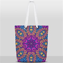 Mandala Fishes Full Print Rope Handle Tote (small) by ConteMonfrey