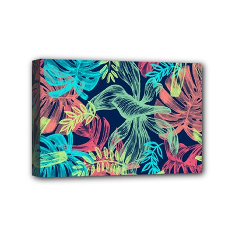 Sheets Tropical Picture Plant Pattern Mini Canvas 6  X 4  (stretched) by Ravend