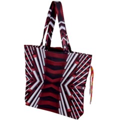 Abstract Pattern Drawstring Tote Bag by Ravend