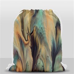 Abstract Painting In Colored Paints Drawstring Bag (small) by Ravend