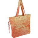 Orange Leaf Texture Pattern Drawstring Tote Bag View2