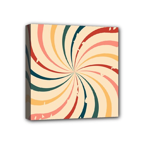Swirl Star Pattern Texture Old Mini Canvas 4  X 4  (stretched) by Ravend