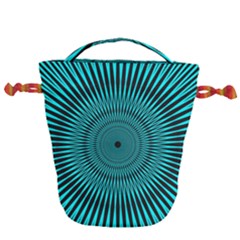 Illusion Geometric Background Drawstring Bucket Bag by Ravend