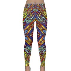Mosaic Pattern Background Classic Yoga Leggings by Ravend
