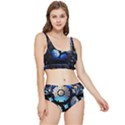 Illustration Tech Galaxy Robot Bot Science Frilly Bikini Set View1