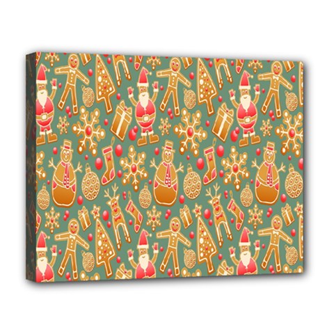 Gingerbread Christmas Decorative Canvas 14  X 11  (stretched) by artworkshop
