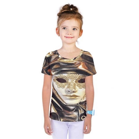 Artistic Venetian Mask Kids  One Piece Tee by ConteMonfrey