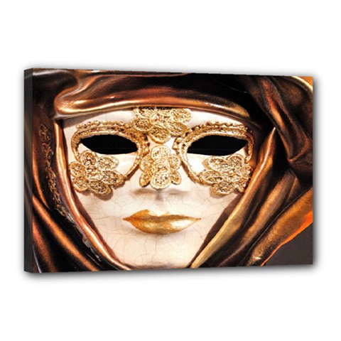 Venetian Mask Canvas 18  X 12  (stretched) by ConteMonfrey