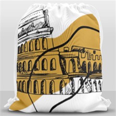 Colosseo Draw Silhouette Drawstring Bag (large) by ConteMonfrey