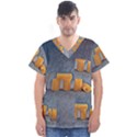 Pasta Is Art - Italian Food Men s V-Neck Scrub Top View1
