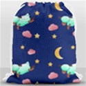 Sleepy Sheep Star And Moon Drawstring Bag (Large) View1