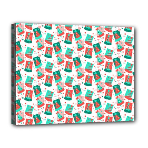 Birthday Pattern Party Celebration Canvas 14  X 11  (stretched) by danenraven