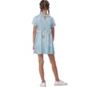 Floral Abstract Flowers Pattern Kids  Asymmetric Collar Dress View2
