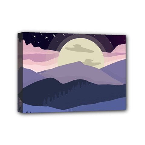Illustration People Enjoying Summer Season Mini Canvas 7  X 5  (stretched) by Ravend