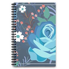 Floral Background Digital Art 5 5  X 8 5  Notebook by Ravend