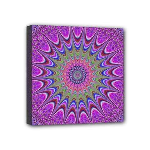 Art Mandala Design Ornament Flower Mini Canvas 4  X 4  (stretched) by Ravend