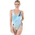 Leaves Leaf Nature Background Plant High Leg Strappy Swimsuit View1