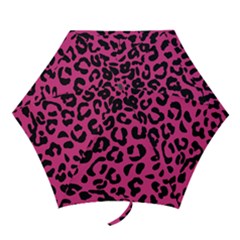 Leopard Print Jaguar Dots Pink Mini Folding Umbrella by ConteMonfreyShop