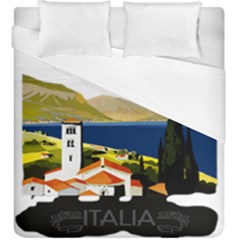 River Small Town Landscape Duvet Cover Double Side (king Size) by ConteMonfrey