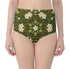 Flower Power And Big Porcelainflowers In Blooming Style Classic High-waist Bikini Bottoms by pepitasart