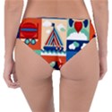 Toy Transport Cartoon Seamless-pattern-with-airplane-aerostat-sail Yacht Vector Illustration Reversible Classic Bikini Bottoms View4