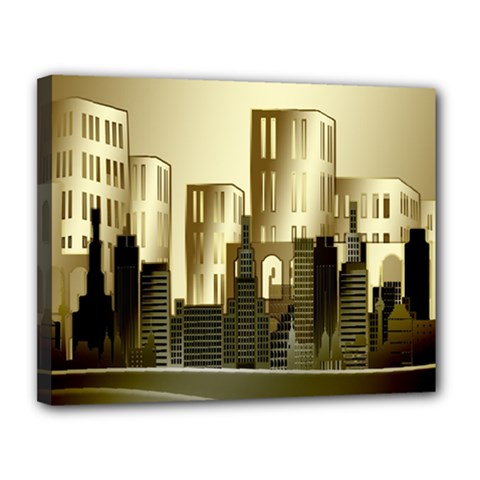 Architecture City House Canvas 14  X 11  (stretched) by Jancukart
