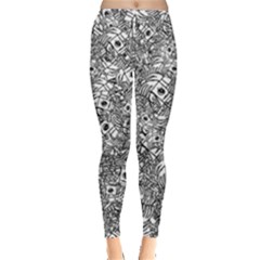Weird Cute Fantasy Monsters Motif Pattern Leggings  by dflcprintsclothing