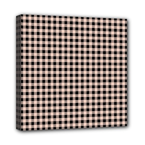 Purple Black Small Plaids Mini Canvas 8  X 8  (stretched) by ConteMonfrey