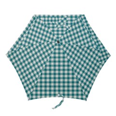 Straight Blue White Small Plaids Mini Folding Umbrellas by ConteMonfrey