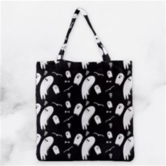 Ghost Background Halloween Grocery Tote Bag by Wegoenart