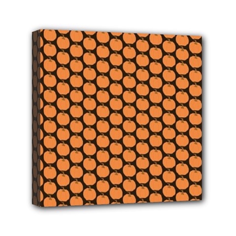 Cute Pumpkin Black Small Mini Canvas 6  X 6  (stretched) by ConteMonfrey