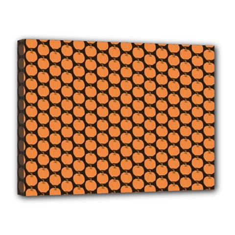 Cute Pumpkin Black Small Canvas 16  X 12  (stretched) by ConteMonfrey