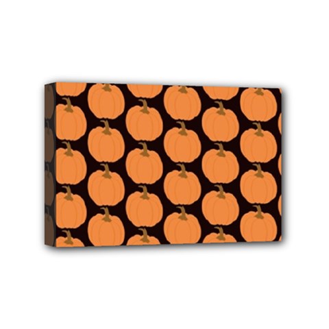 Black And Orange Pumpkin Mini Canvas 6  X 4  (stretched) by ConteMonfrey
