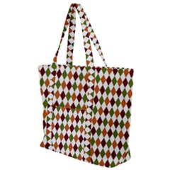 Halloween Palette Plaids   Zip Up Canvas Bag by ConteMonfrey