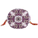 Multicolored Pattern Illustration Purple Peacock Drawstring Bucket Bag View3