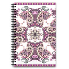 Multicolored Pattern Illustration Purple Peacock 5 5  X 8 5  Notebook by Jancukart